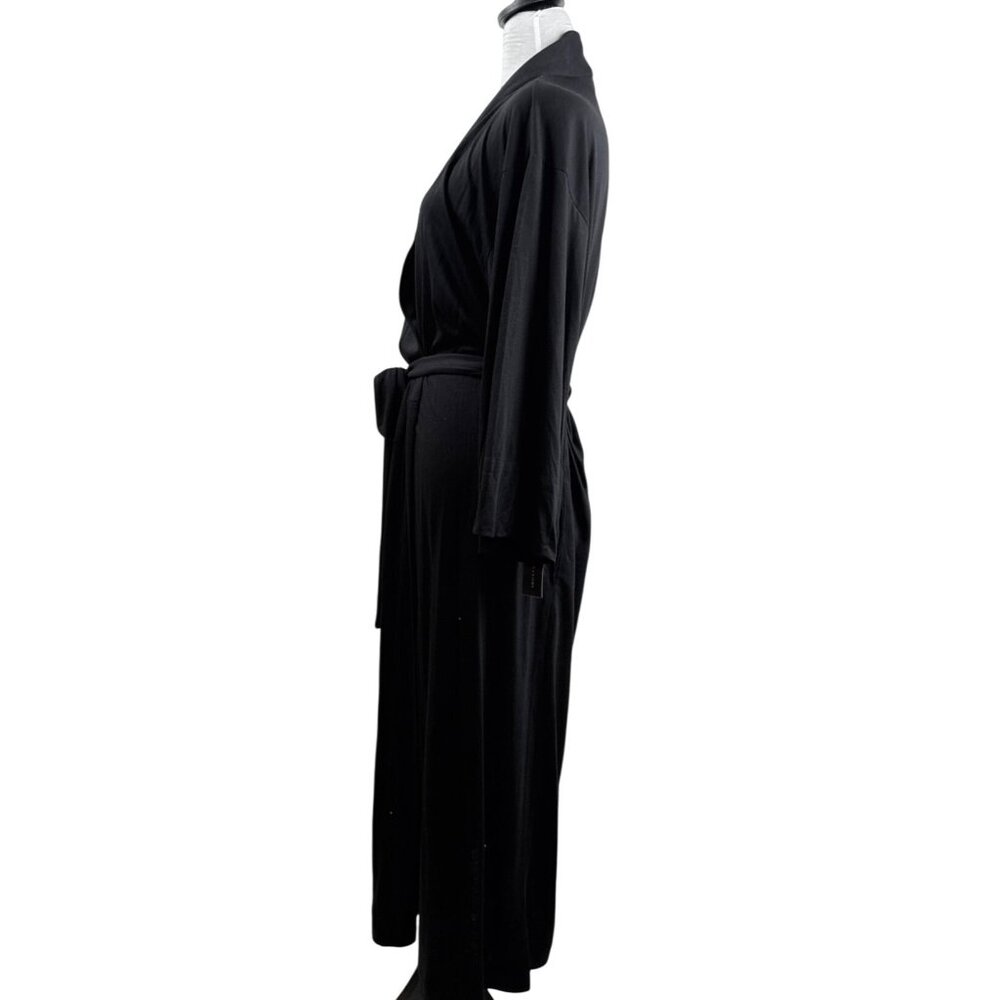NWT NEW Natori Shangri-La Robe Black 2x $98 Luxurious - Picture 2 of 10